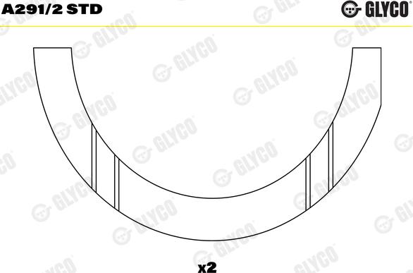 Glyco A291/2 STD - Distancpaplāksne, Kloķvārpsta www.autospares.lv