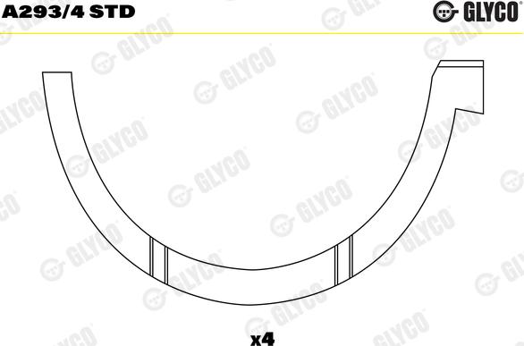 Glyco A293/4 STD - Distancpaplāksne, Kloķvārpsta www.autospares.lv