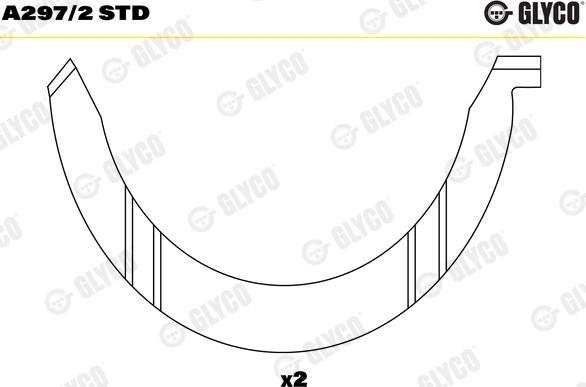 Glyco A297/2 STD - Distancpaplāksne, Kloķvārpsta www.autospares.lv