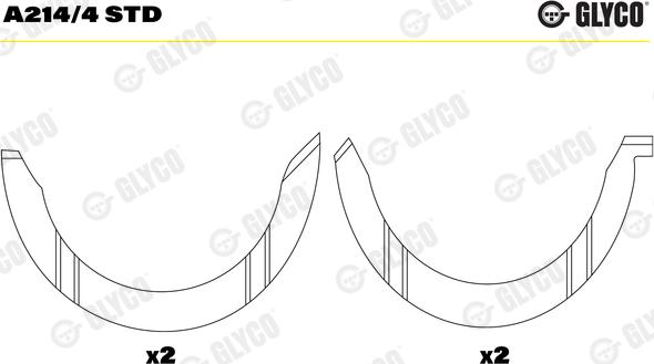 Glyco A214/4 STD - Distancpaplāksne, Kloķvārpsta www.autospares.lv