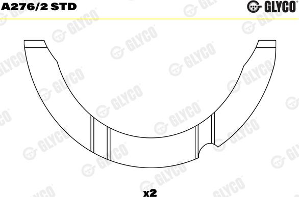 Glyco A276/2 STD - Distancpaplāksne, Kloķvārpsta www.autospares.lv