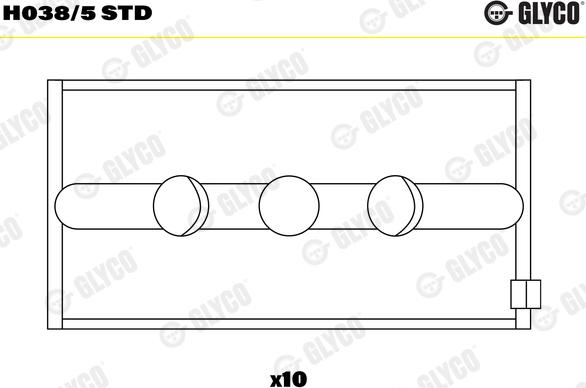 Glyco H038/5 STD - Kloķvārpstas gultnis www.autospares.lv