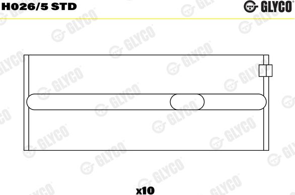 Glyco H026/5 STD - Kloķvārpstas gultnis www.autospares.lv