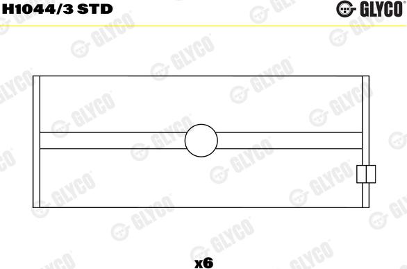 Glyco H1044/3 STD - Kloķvārpstas gultnis www.autospares.lv