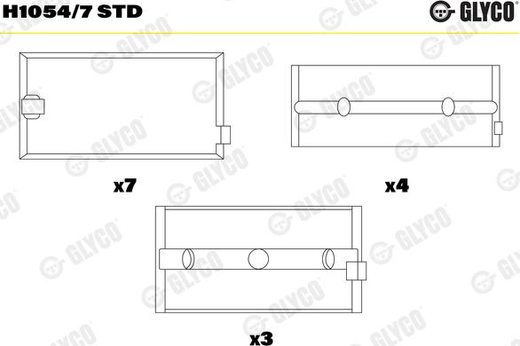 Glyco H1054/7 STD - Kloķvārpstas gultnis www.autospares.lv