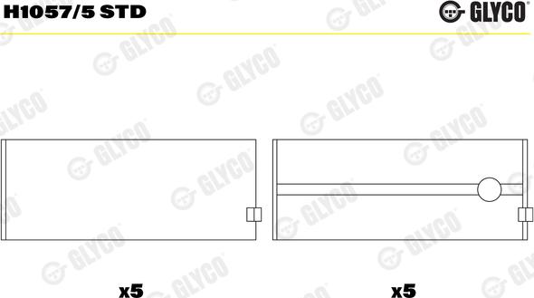 Glyco H1057/5 STD - Kloķvārpstas gultnis www.autospares.lv