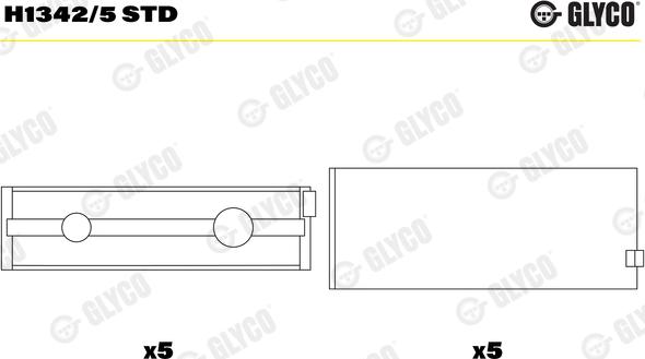 Glyco H1342/5 STD - Kloķvārpstas gultnis www.autospares.lv