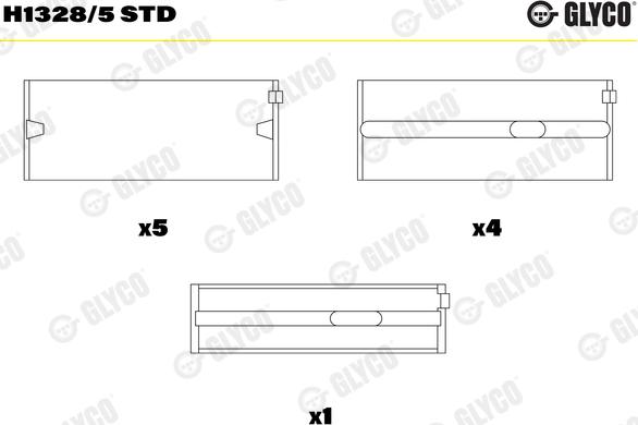 Glyco H1328/5 STD - Kloķvārpstas gultnis www.autospares.lv