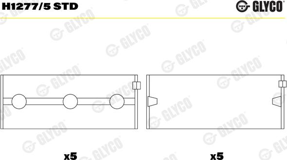 Glyco H1277/5 STD - Kloķvārpstas gultnis www.autospares.lv