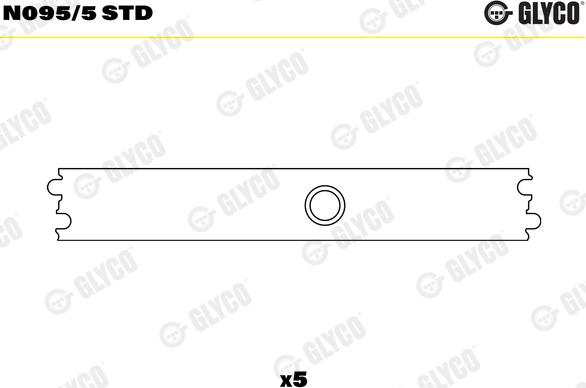 Glyco N095/5 STD - Sadales vārpstas gultnis www.autospares.lv