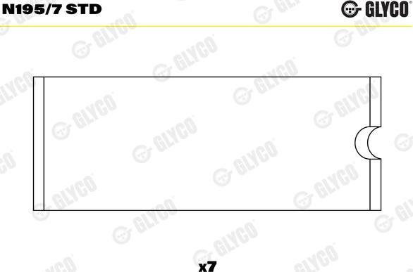 Glyco N195/7 STD - Sadales vārpstas gultnis www.autospares.lv