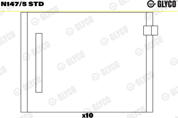 Glyco N147/5 STD - Sadales vārpstas gultnis www.autospares.lv