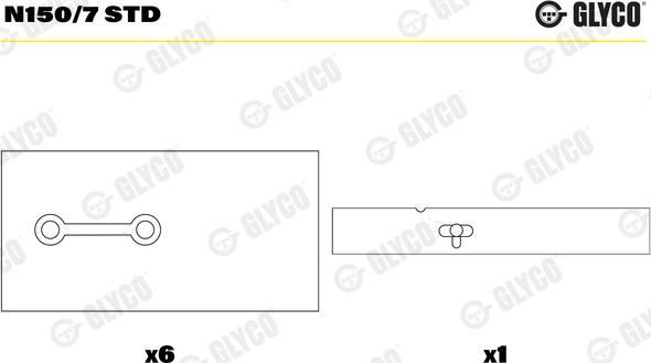 Glyco N150/7 STD - Sadales vārpstas gultnis www.autospares.lv