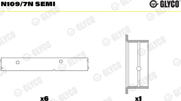 Glyco N109/7N SEMI - Sadales vārpstas gultnis www.autospares.lv