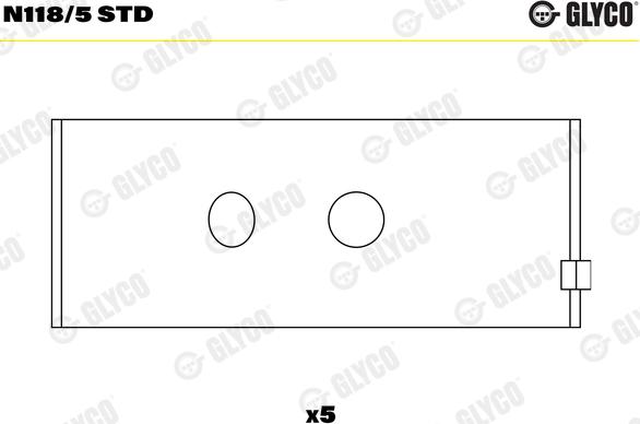 Glyco N118/5 STD - Sadales vārpstas gultnis www.autospares.lv