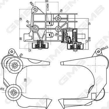 GMB GAT33010 - Siksnas spriegotājs, Ķīļsiksna autospares.lv