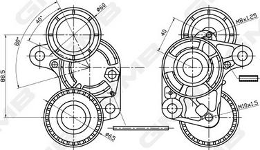 GMB GAT20700 - Siksnas spriegotājs, Ķīļsiksna autospares.lv