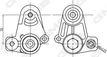 GMB GAT21310 - Siksnas spriegotājs, Ķīļsiksna www.autospares.lv