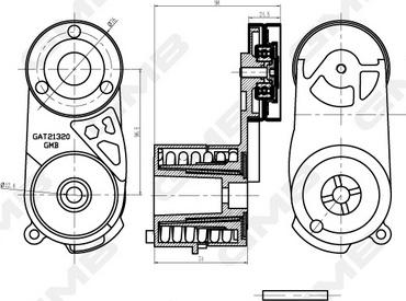 GMB GAT21320 - Siksnas spriegotājs, Ķīļsiksna www.autospares.lv