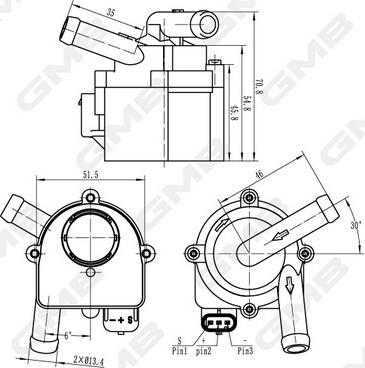 GMB GEW-BM011 - Papildus ūdenssūknis www.autospares.lv