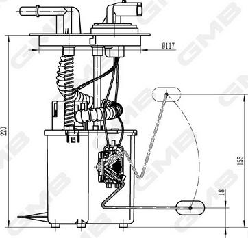 GMB GFPS-050A - Degvielas sūkņa modulis www.autospares.lv