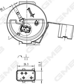 GMB GFPS-016A - Degvielas sūkņa modulis www.autospares.lv