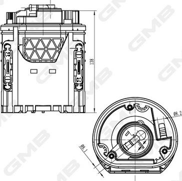 GMB GFPS-032A - Degvielas sūkņa modulis www.autospares.lv