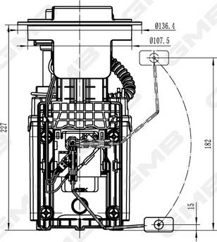 GMB GFPS-020A - Degvielas sūkņa modulis www.autospares.lv