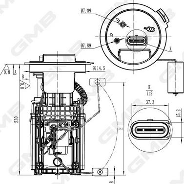 GMB GFPS-148A - Модуль топливного насоса www.autospares.lv