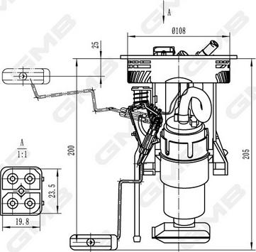 GMB GFPS-115A - Degvielas sūkņa modulis www.autospares.lv