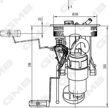 GMB GFPS-133A - Degvielas sūkņa modulis www.autospares.lv