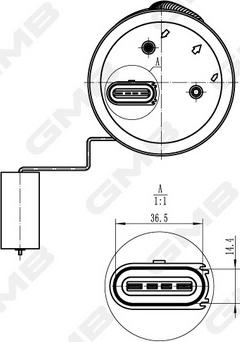 GMB GFPS-124A - Degvielas sūkņa modulis www.autospares.lv