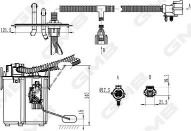 GMB GFPS-392A - Degvielas sūkņa modulis www.autospares.lv