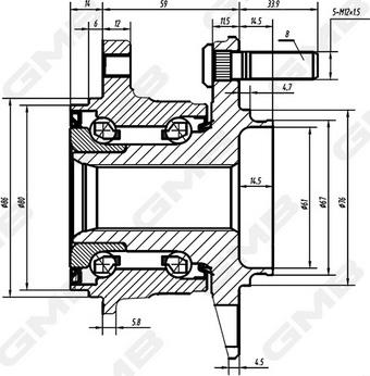 GMB GH34940 - Riteņa rumba www.autospares.lv