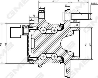 GMB GH34950A - Riteņa rumba www.autospares.lv