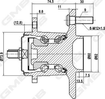 GMB GH34970A - Riteņa rumba www.autospares.lv