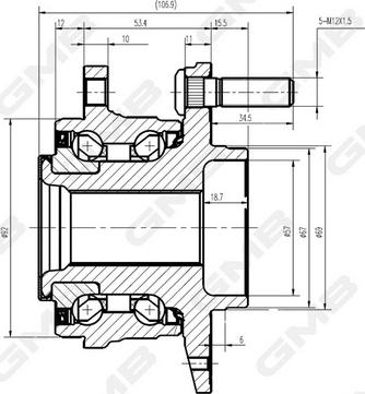 GMB GH34870 - Riteņa rumba www.autospares.lv