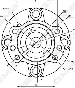 GMB GH35010M - Riteņa rumba www.autospares.lv