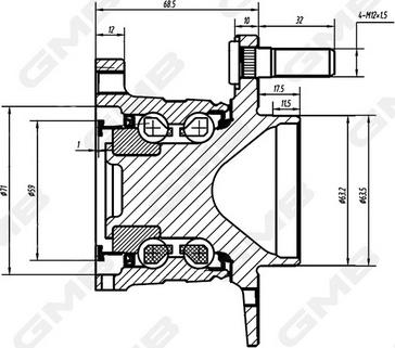 GMB GH35010M - Riteņa rumba www.autospares.lv