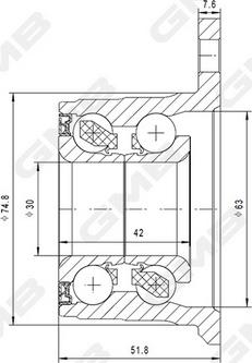 GMB GH21390T - Riteņa rumba www.autospares.lv