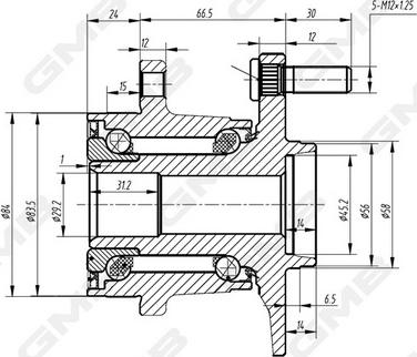 GMB GH23650M - Riteņa rumba www.autospares.lv