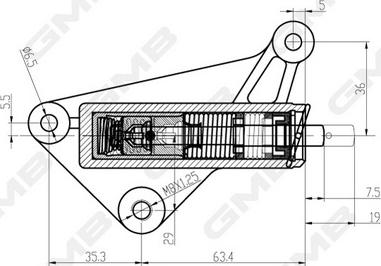 GMB GHAT-184 - Mierinātājs, Zobsiksna autospares.lv