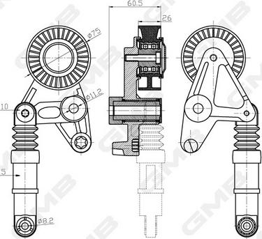 GMB GHAT-202 - Mierinātājs, Zobsiksna www.autospares.lv