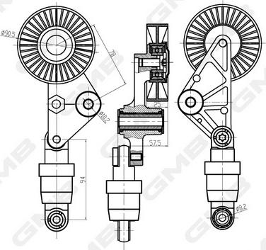 GMB GHAT-212 - Vibration Damper, timing belt www.autospares.lv