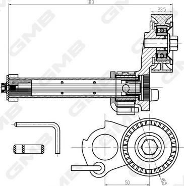 GMB GHAT-225 - Siksnas spriegotājs, Ķīļsiksna www.autospares.lv