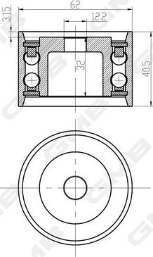 GMB GT90460 - Parazīt / Vadrullītis, Zobsiksna www.autospares.lv