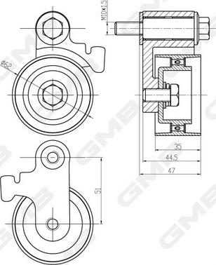 GMB GT60600 - Parazīt / Vadrullītis, Zobsiksna www.autospares.lv