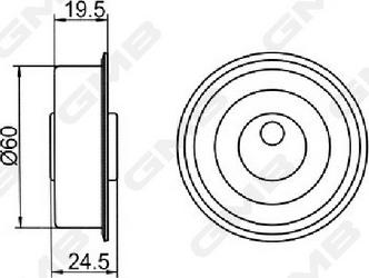 GMB GT10040 - Spriegotājrullītis, Gāzu sadales mehānisma piedziņas siksna www.autospares.lv