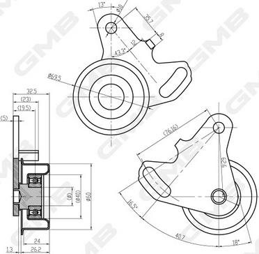 GMB GT10031 - Siksnas spriegotājs, Zobsiksna www.autospares.lv