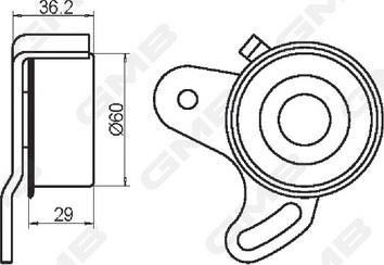 GMB GT10022 - Siksnas spriegotājs, Zobsiksna www.autospares.lv